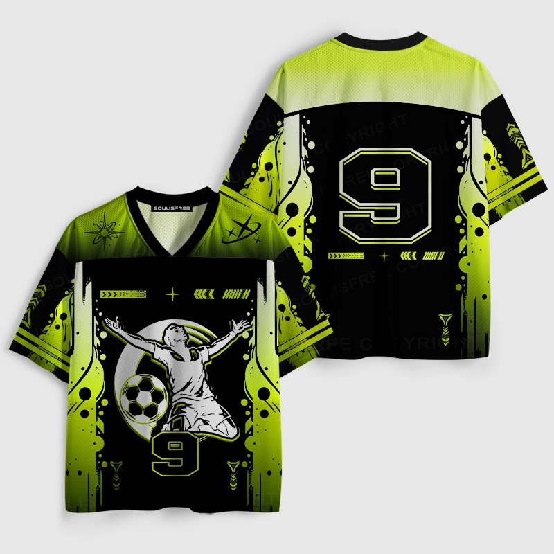 Soulisfree Soccer Star Victory Pose Illusion Mesh Jersey 