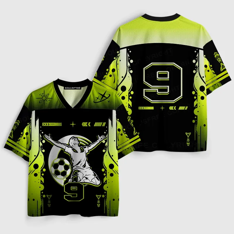 Soulisfree Soccer Star Victory Pose Illusion Mesh Jersey 