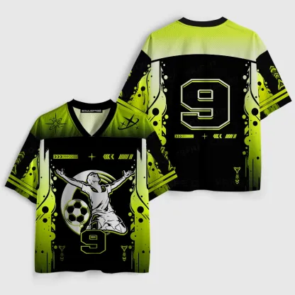 Soulisfree Soccer Star Victory Pose Illusion Mesh Jersey 
