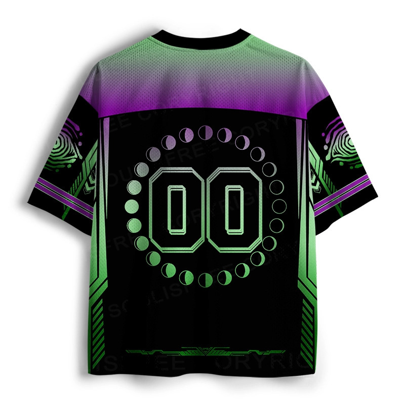 Soulisfree Cyber Glyph Neon Eye Mystic Illusion Mesh Jersey 