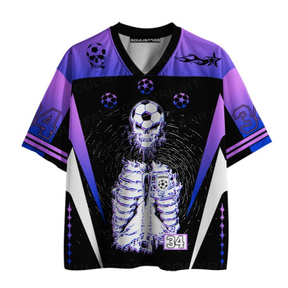 Soulisfree Cyber Skeleton Surreal Pitch Illusion Mesh Jersey 