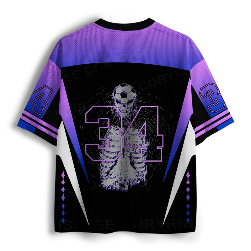 Soulisfree Cyber Skeleton Surreal Pitch Illusion Mesh Jersey 