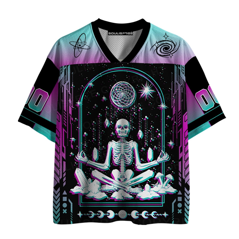 [Copy]Soulisfree Cyber Skeleton Surreal Pitch Illusion Mesh Jersey 