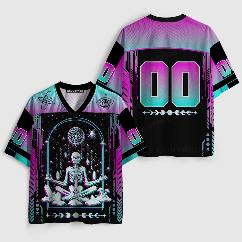 [Copy]Soulisfree Cyber Skeleton Surreal Pitch Illusion Mesh Jersey 
