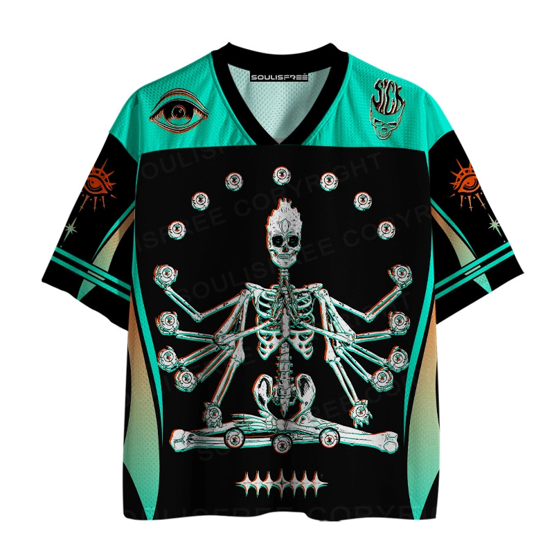 Soulisfree Cyber Skeleton Multi Eye Illusion Mesh Jersey 