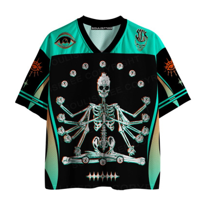 Soulisfree Cyber Skeleton Multi Eye Illusion Mesh Jersey 