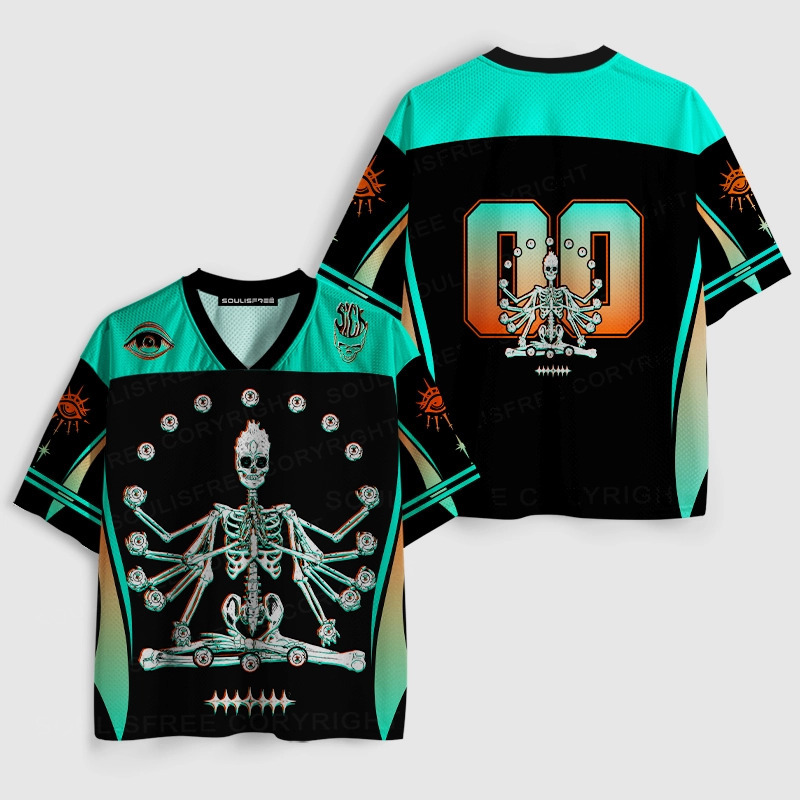 Soulisfree Cyber Skeleton Multi Eye Illusion Mesh Jersey 