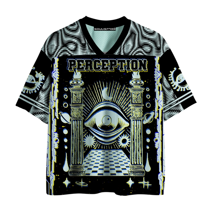 Soulisfree Cosmic Eye Pillar Arch Illusion Mesh Jersey 