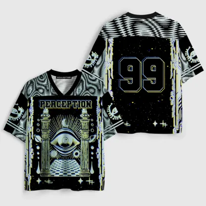 Soulisfree Cosmic Eye Pillar Arch Illusion Mesh Jersey 