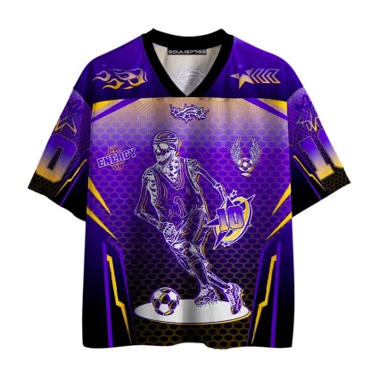 Soulisfree Radiant Bone Abstract Aura Illusion Mesh Jersey 