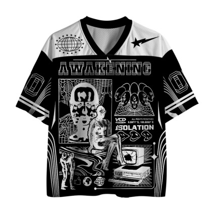 Soulisfree Digital Solitude Fractured Signal Illusion Mesh Jersey