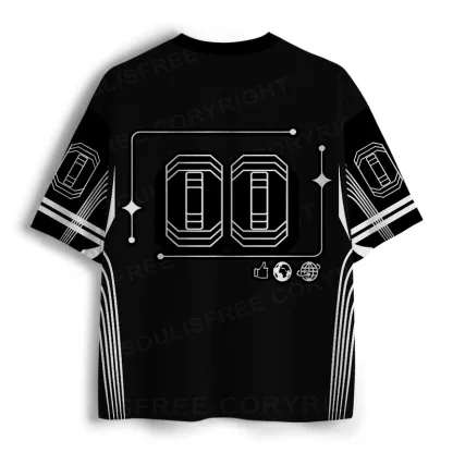 Soulisfree Digital Solitude Fractured Signal Illusion Mesh Jersey