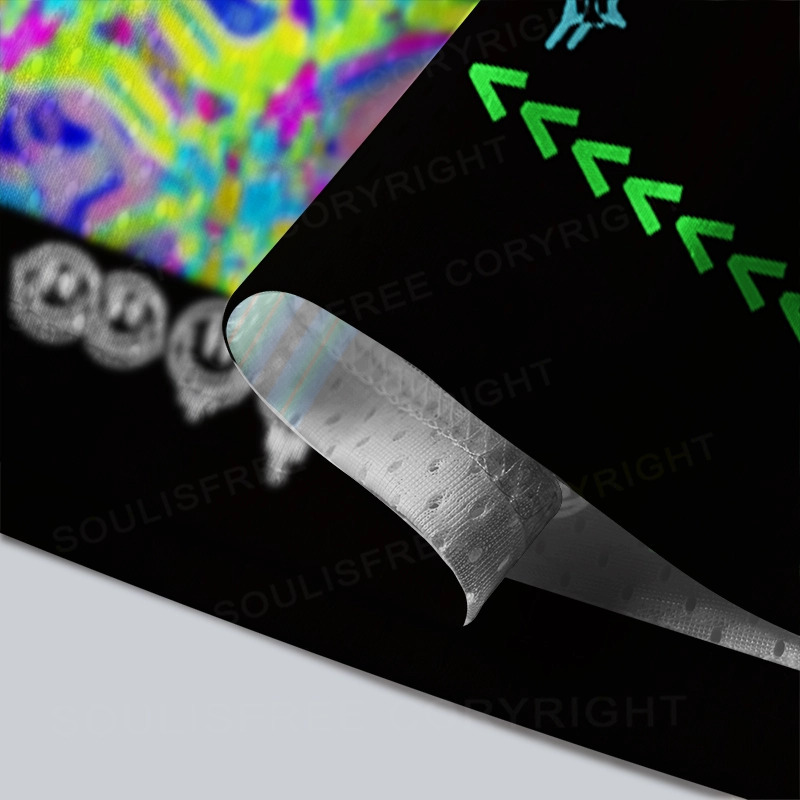 Soulisfree Neon Earth Handprint Emotional Resonance Mesh Jersey