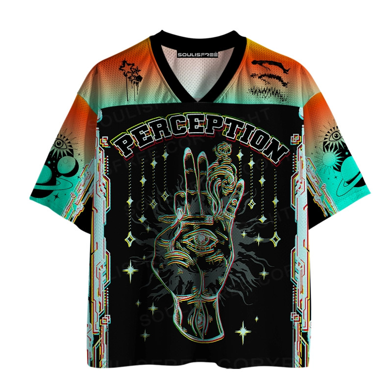 Soulisfree Neon Hand Eye Inner Vision Mesh Jersey