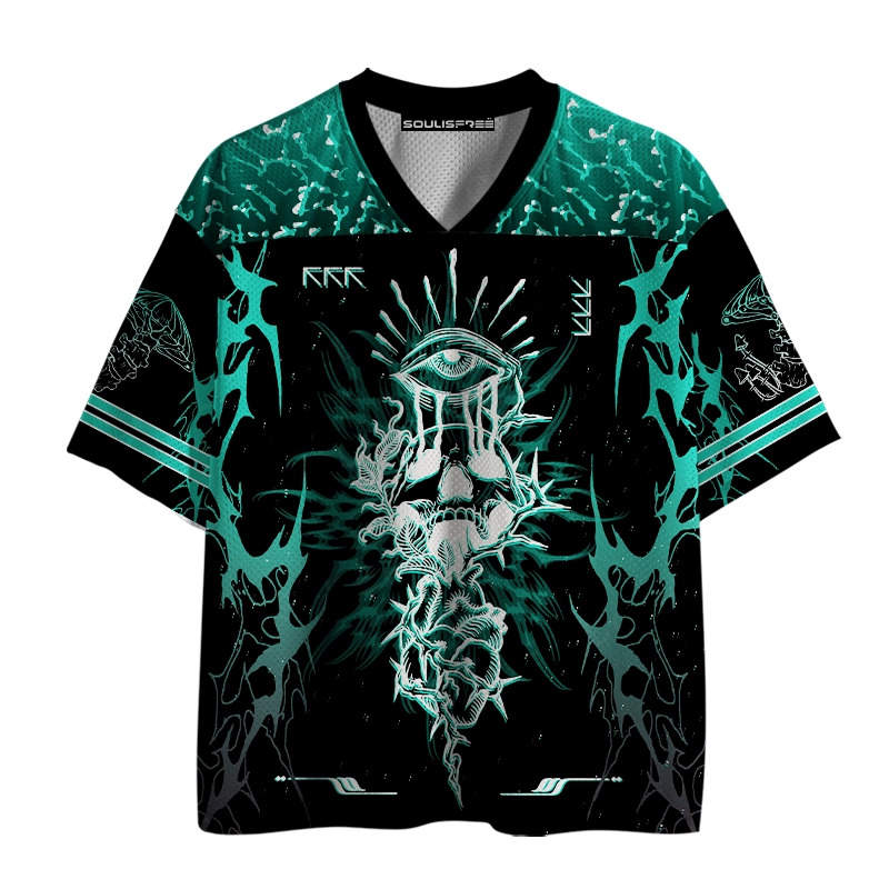 Soulisfree Glitch Matrix Dual Tone Frame Mesh Jersey