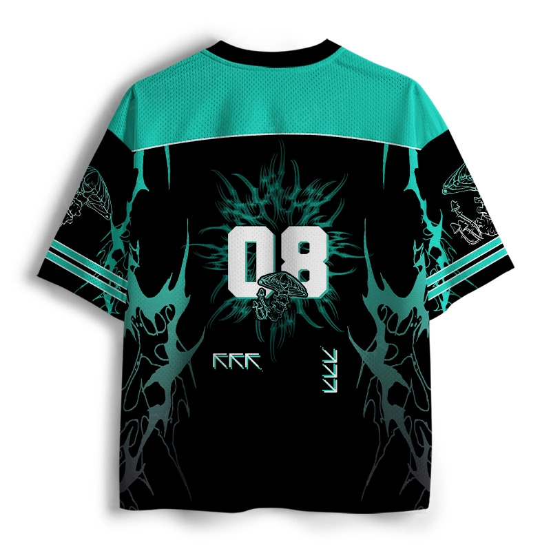 Soulisfree Glitch Matrix Dual Tone Frame Mesh Jersey