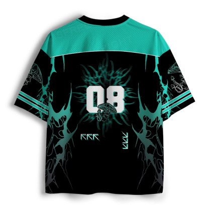 Soulisfree Glitch Matrix Dual Tone Frame Mesh Jersey