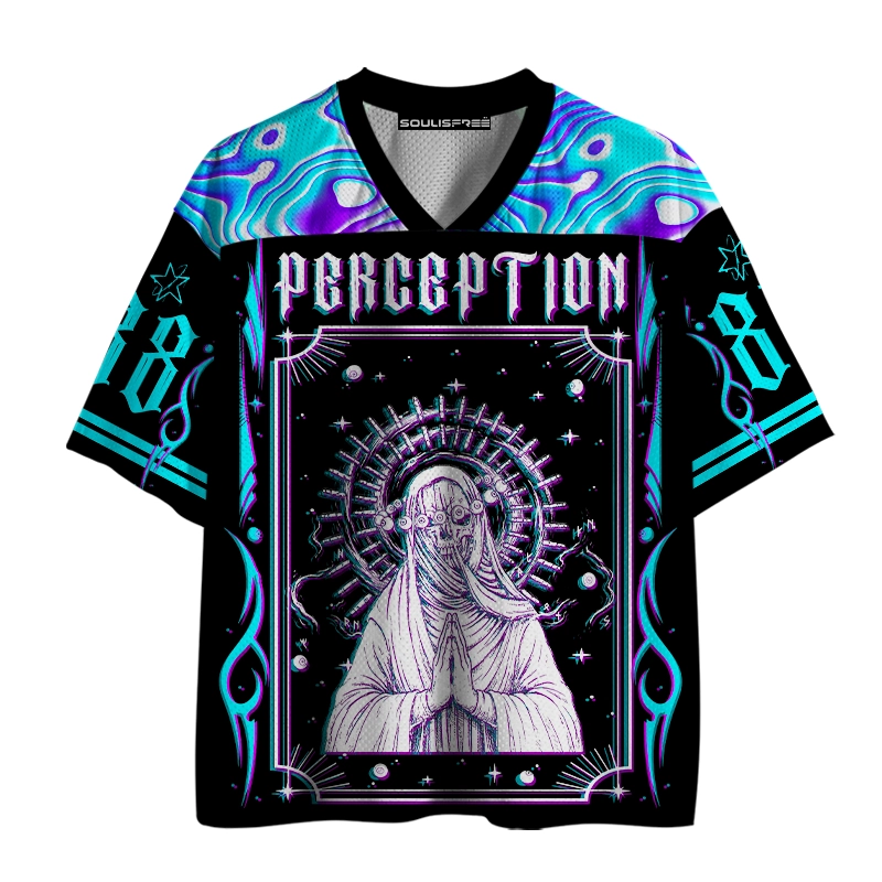 Soulisfree Surreal Mantra Minimal Drama Illusion Mesh Jersey