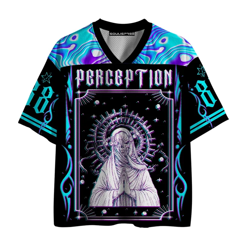 Designed Soulisfree Glitch Matrix Dual Tone Frame Mesh Jersey | Soulisfree