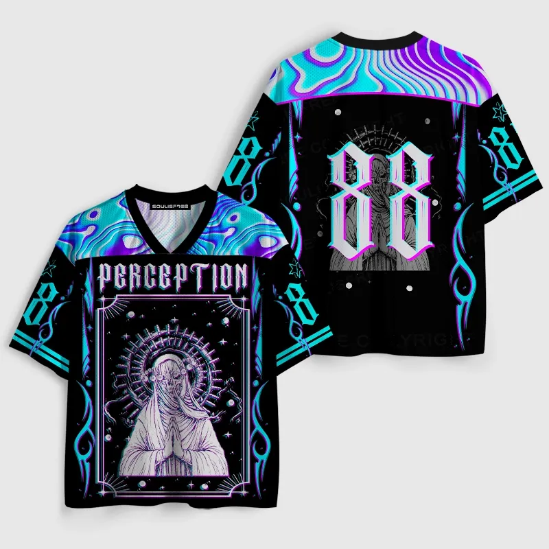 Soulisfree Surreal Mantra Minimal Drama Illusion Mesh Jersey