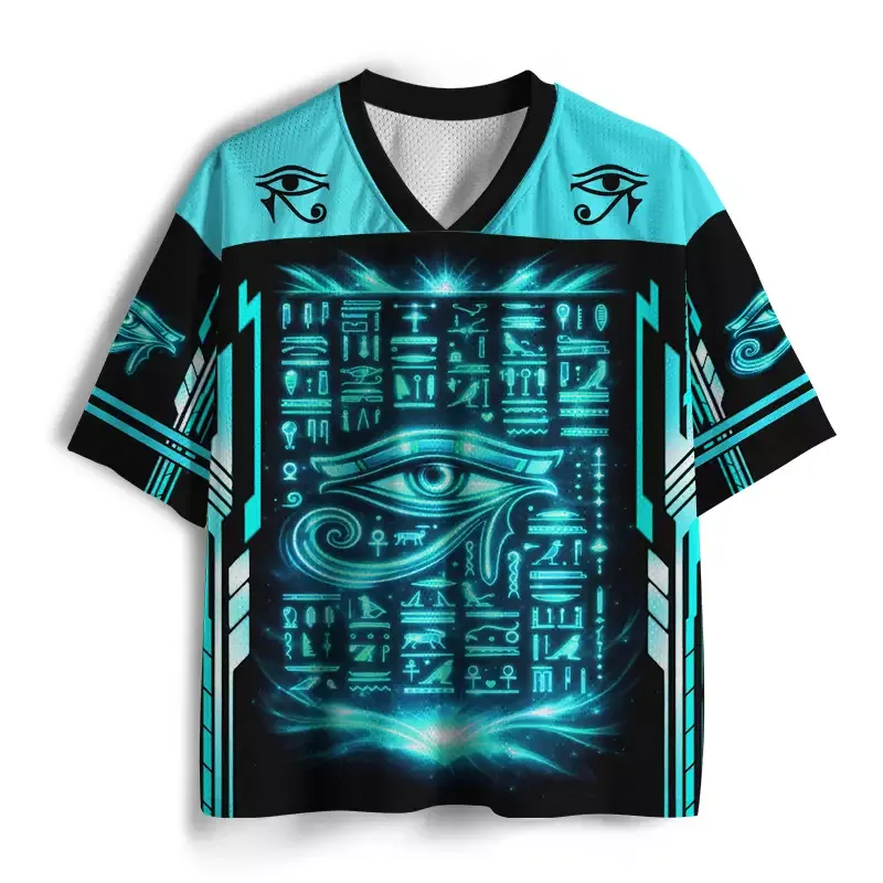 Designed Soulisfree Digital Eye Of Horus Mesh Jersey