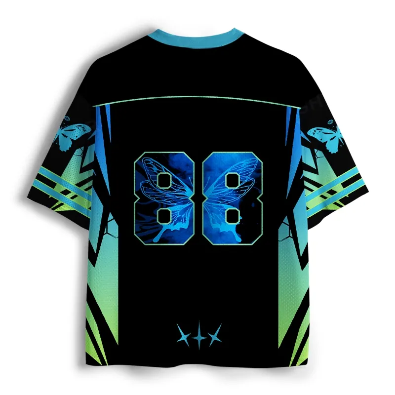 Soulisfree Butterfly Code Flux Digital Metamorphosis Aesthetic Illusion Mesh Jersey