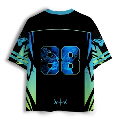 Soulisfree Butterfly Code Flux Digital Metamorphosis Aesthetic Illusion Mesh Jersey