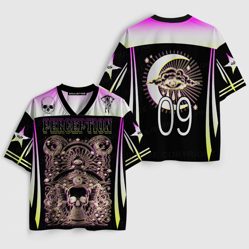 Soulisfree Perception Flux Psychedelic Skull Illusion Mesh Jersey