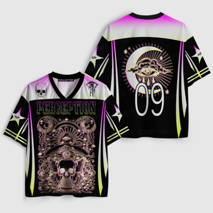 Soulisfree Perception Flux Psychedelic Skull Illusion Mesh Jersey