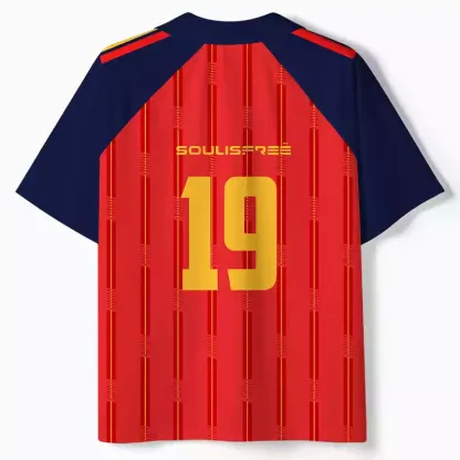 Soulisfree Crimson Force  Collar Polo Jersey