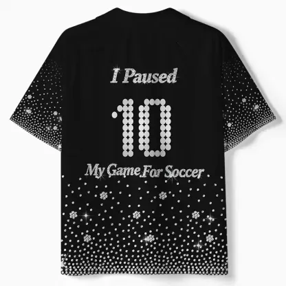 Soulisfree I Paused My Game For Soccer Collar Polo Jersey