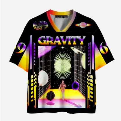 Soulisfree Cosmic Gravitational Field Retro-Future Mesh Jersey