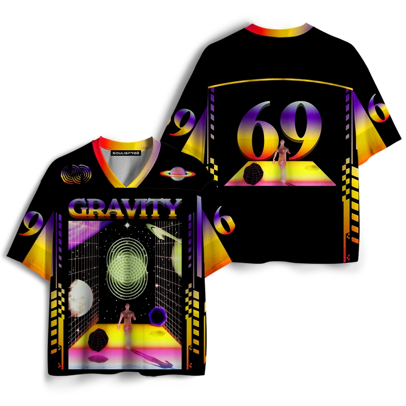 Soulisfree Cosmic Gravitational Field Retro-Future Mesh Jersey