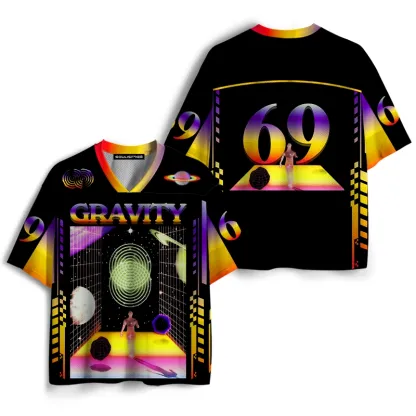 Soulisfree Cosmic Gravitational Field Retro-Future Mesh Jersey