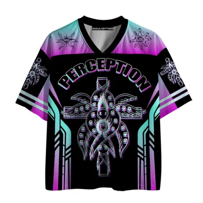 [Copy]Soulisfree Cosmic Solitude Aesthetic Geometric Resonance Mesh Jersey