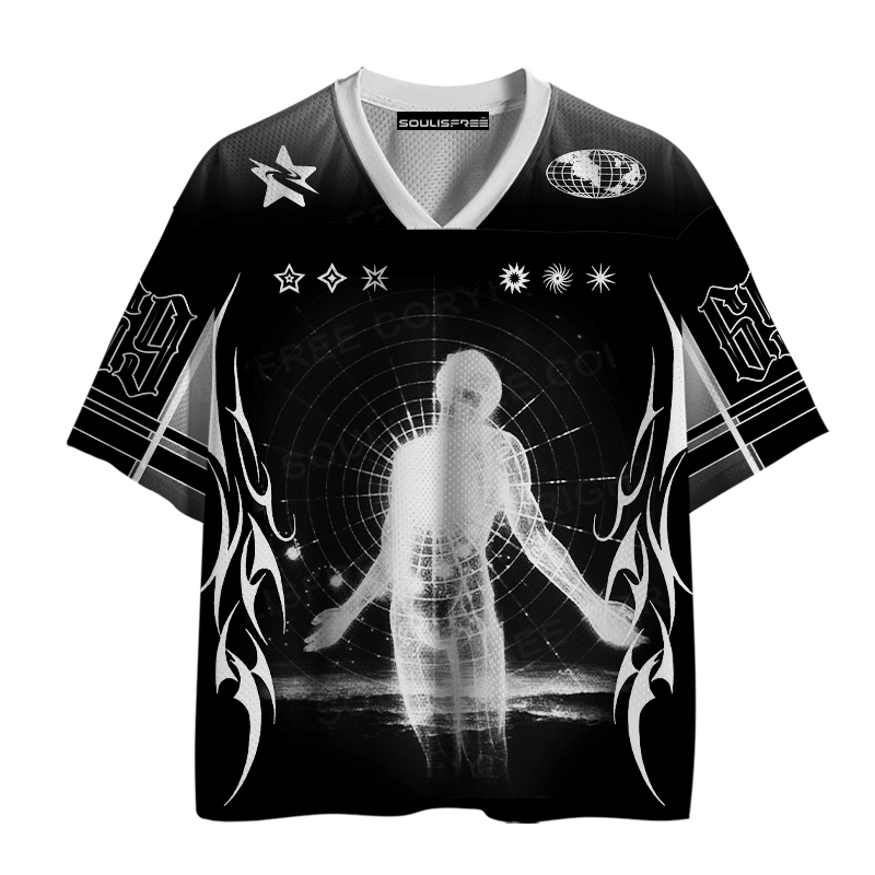 Soulisfree Cosmic Energy Tribal Flame Mesh Jersey