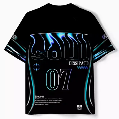 Soulisfree Dreamline Optic Lines Illusion Collar Polo Jersey