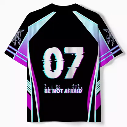 Soulisfree BE NOT AFRAID — Divine Glitch Wings Collar Polo Jersey
