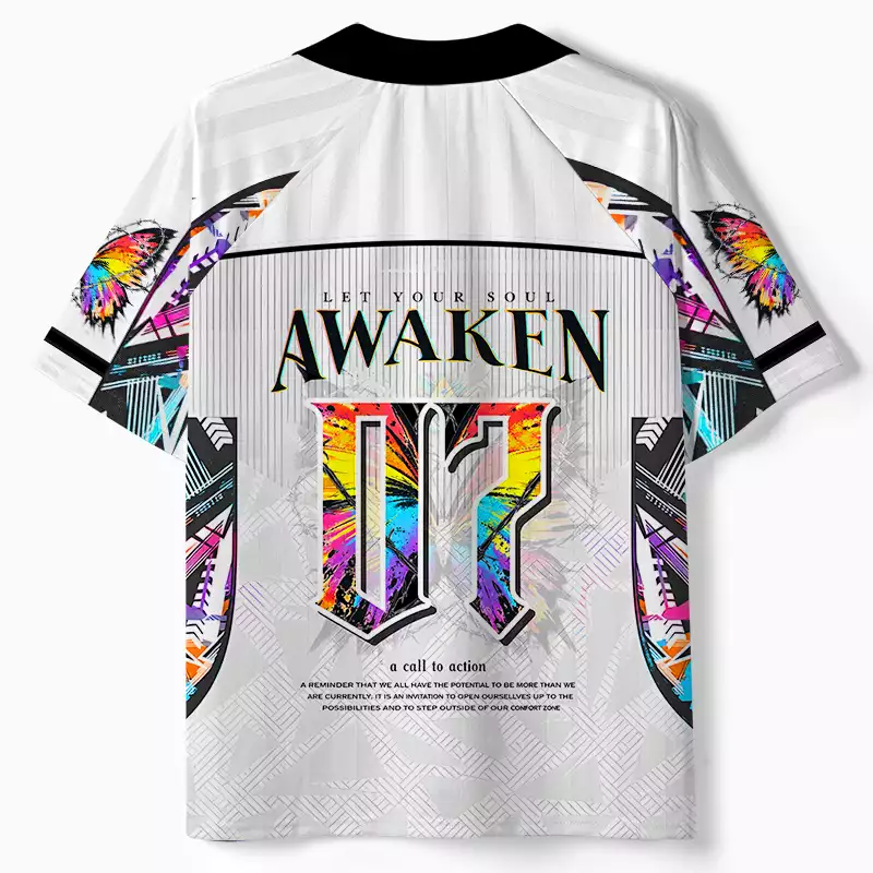 Soulisfree Let Your Soul Awaken Collar Polo Jersey