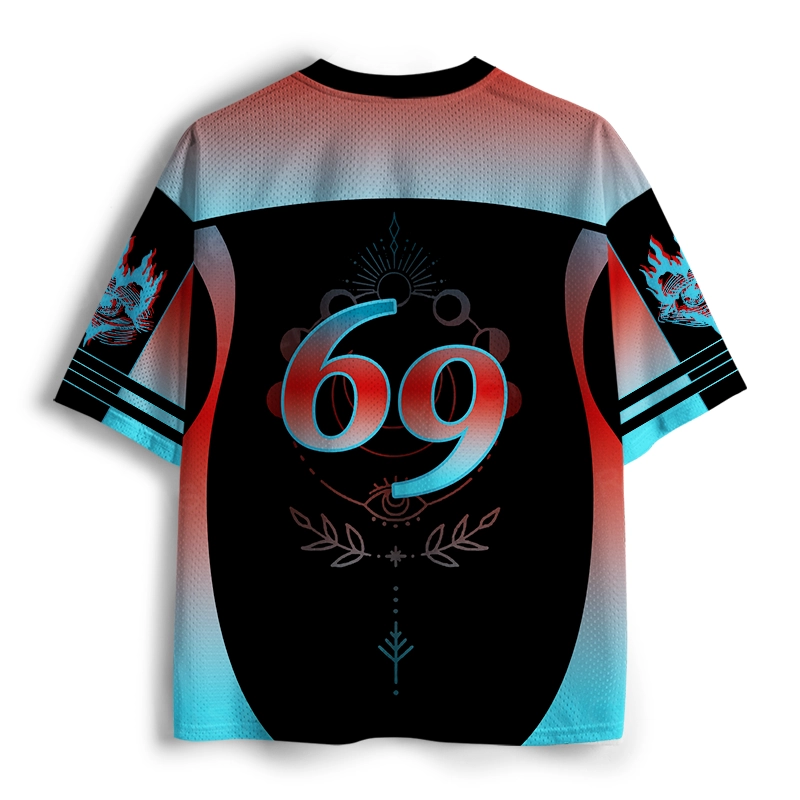 Soulisfree Stay Awake Inside Gradient Mesh Jersey
