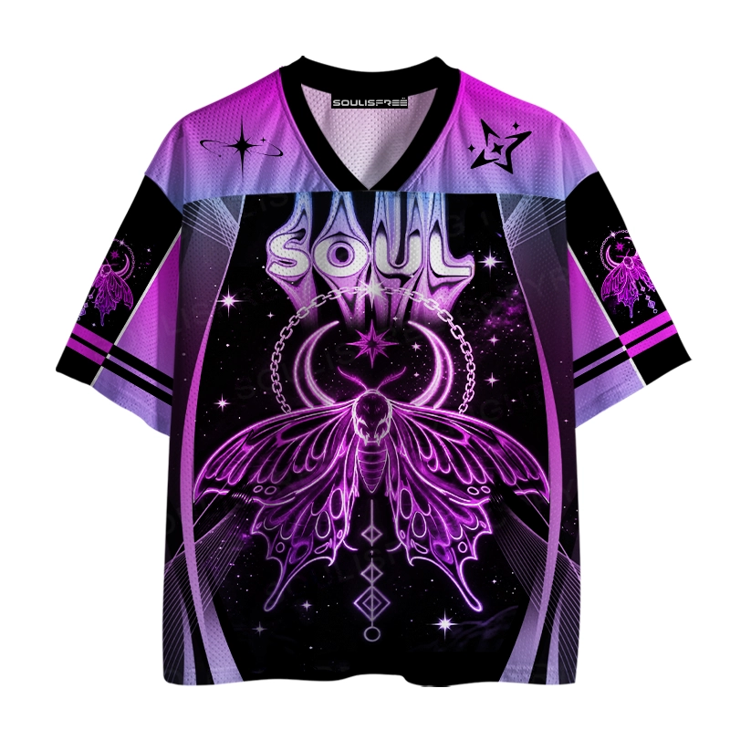 Soulisfree Cosmic Moth Gradient Mesh Jersey