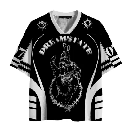 Soulisfree Black and White Dream Secret Hand Mesh Jersey