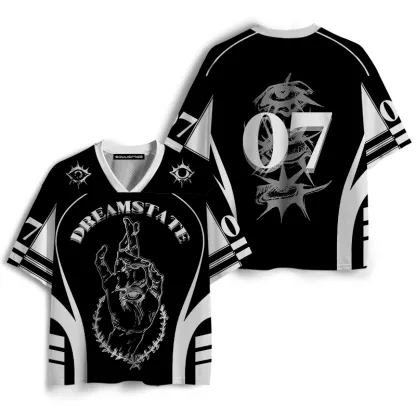 Soulisfree Black and White Dream Secret Hand Mesh Jersey