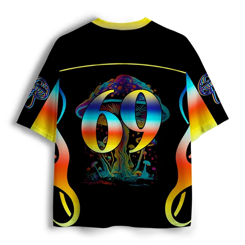 Soulisfree Enlightened Psychedelic Mushroom Gradient Mesh Jersey