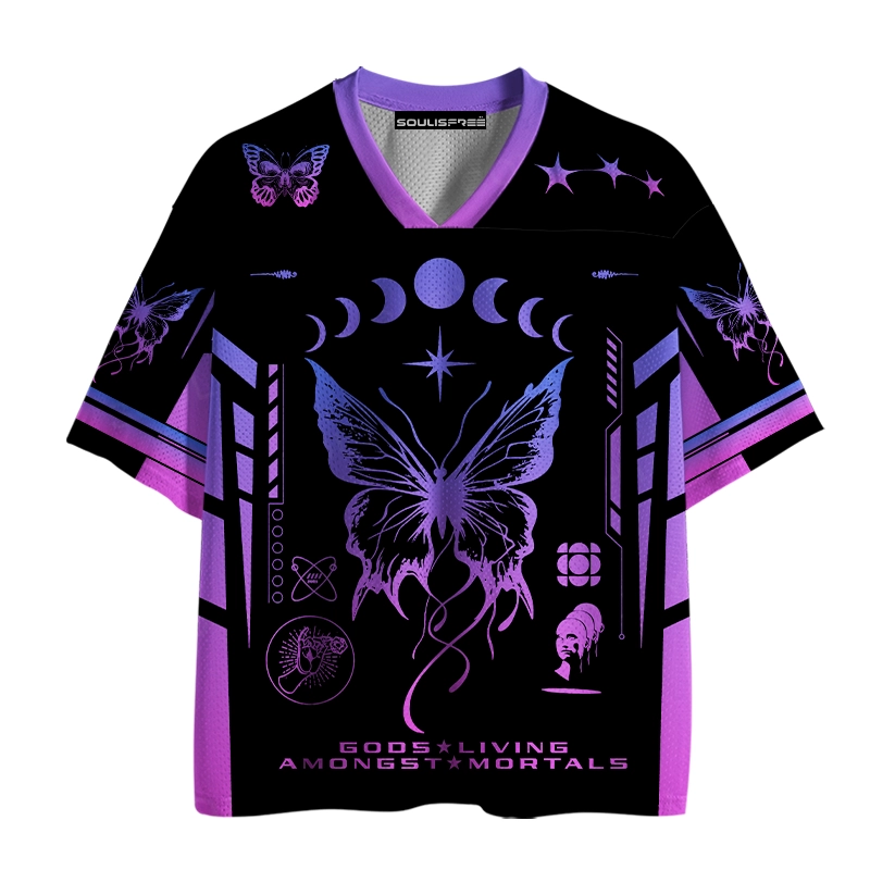 Soulistree Cyber Butterfly Purple Moon Mesh Jersey