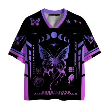Soulistree Cyber Butterfly Purple Moon Mesh Jersey