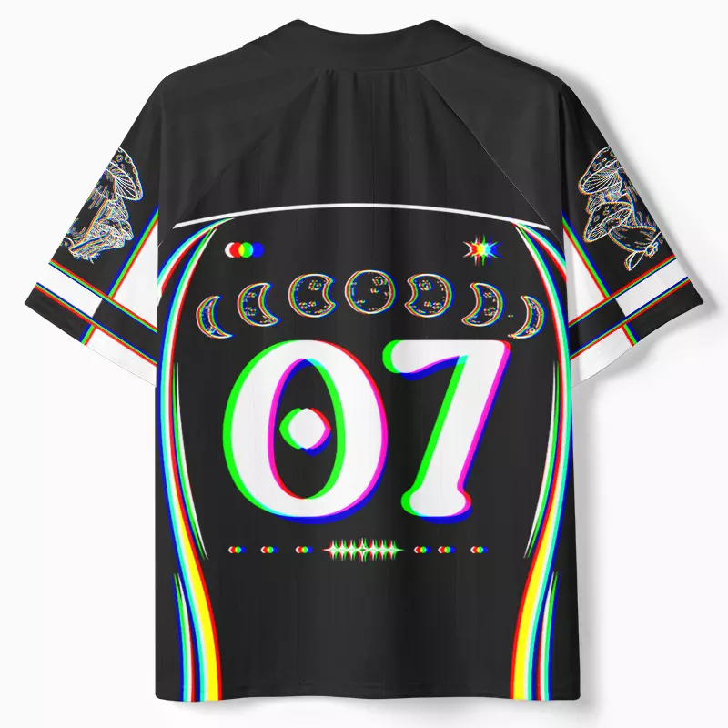 Soulisfree Mushroom and Moon Polo Collar Unisex Jersey