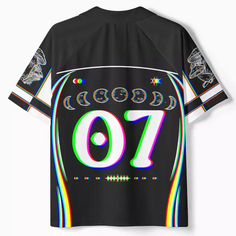 Soulisfree Mushroom and Moon Polo Collar Unisex Jersey