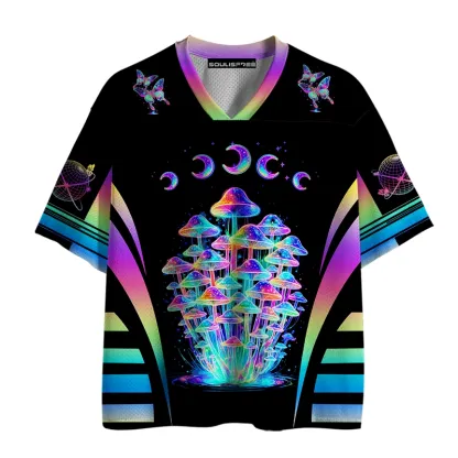 Soulisfree Rainbow Mushroom Mesh Jersey