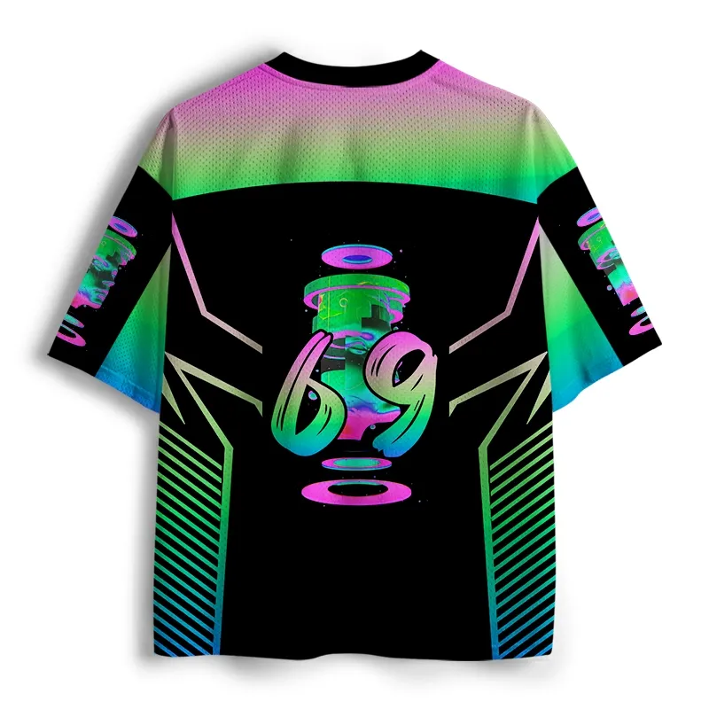 Soulisfree Psychedelic Digital Portrait Mesh Jersey